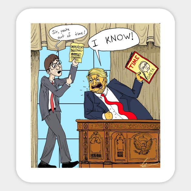 Greta Trump Sticker by Felipe.Makes.Cartoons